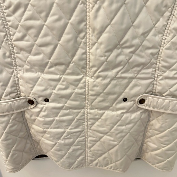 LL BEAN L Riding equestrian white quilted polyester woman gorpcore outdoor vest - Picture 10 of 11